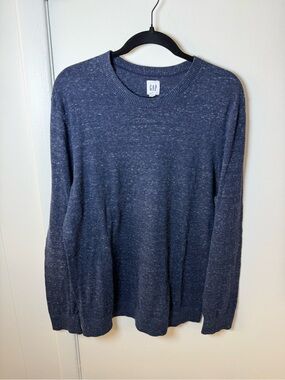 GAP | Crewneck Sweater | Heathered Navy | Men’s L | GUC